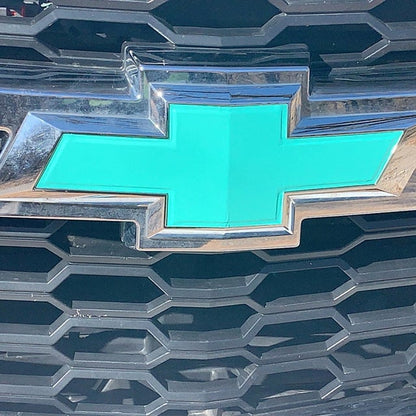 2015-2019 Silverado 2500 Precut Bowtie Emblem Overlay DECALS Compatible With Chevy | Front & Rear Set