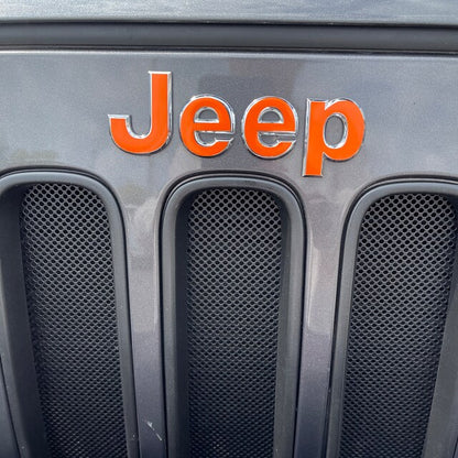 2007-2018 Wrangler FRONT Emblem Overlay DECALS Compatible with Jeep