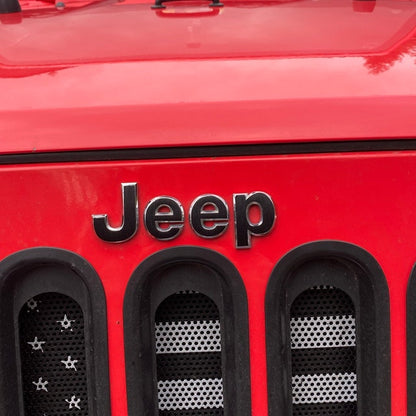 2007-2018 Wrangler FRONT Emblem Overlay DECALS Compatible with Jeep