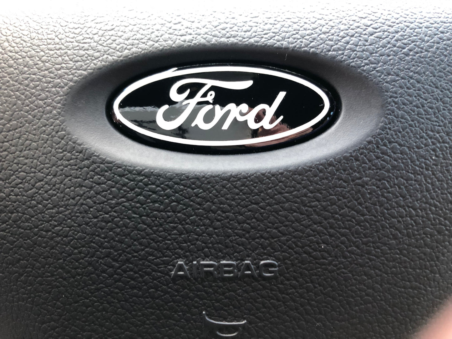 Steering Wheel Vinyl Decal Compatible with Ford Airbag Emblem Overlay Decal | MANY COLORWAYS