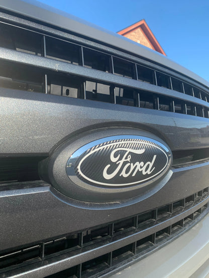2012-2014 Focus Emblem Overlay DECALS Compatible with Ford | Front & Rear Set