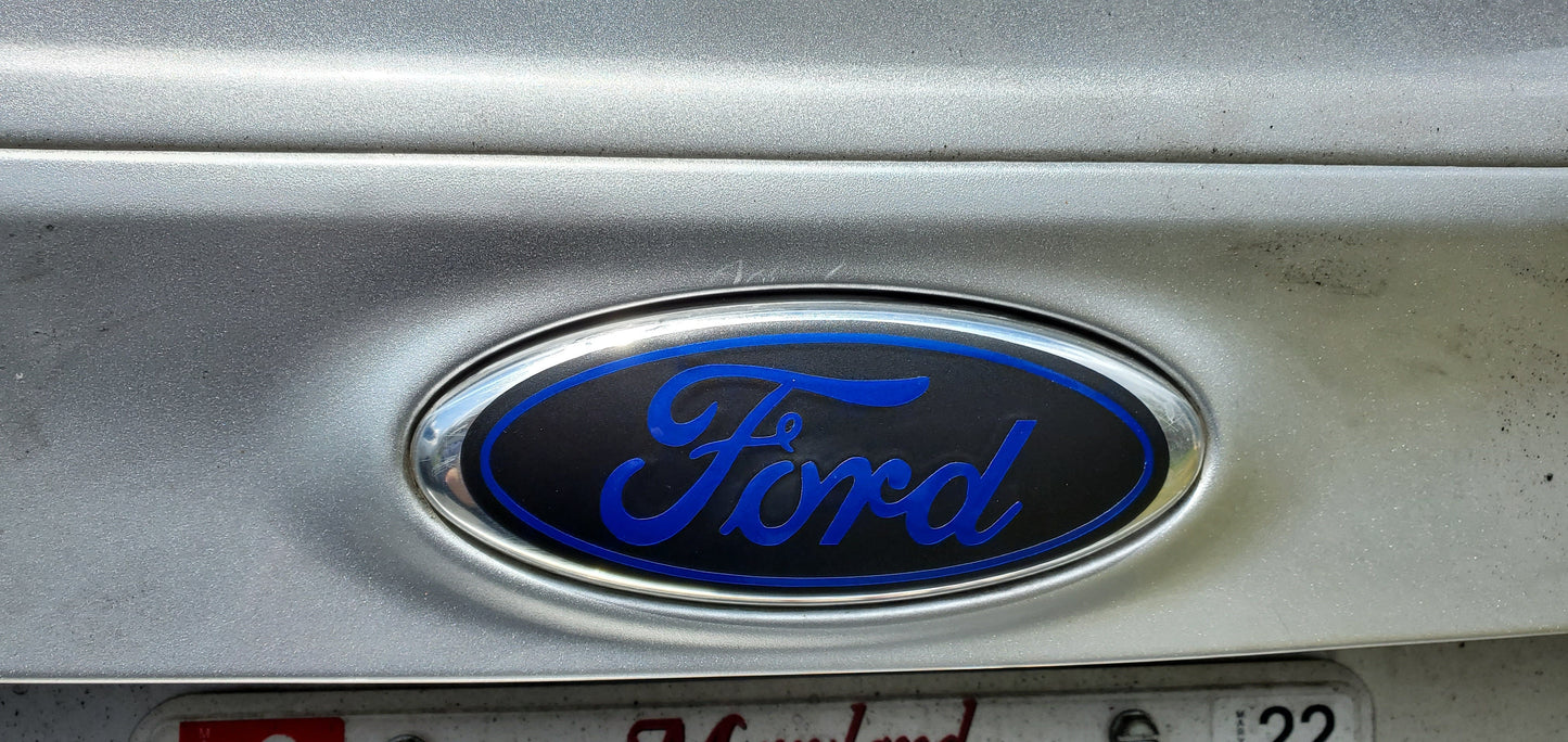 2015-2018 Focus Emblem Overlay DECALS Compatible with Ford | Front & Rear Set