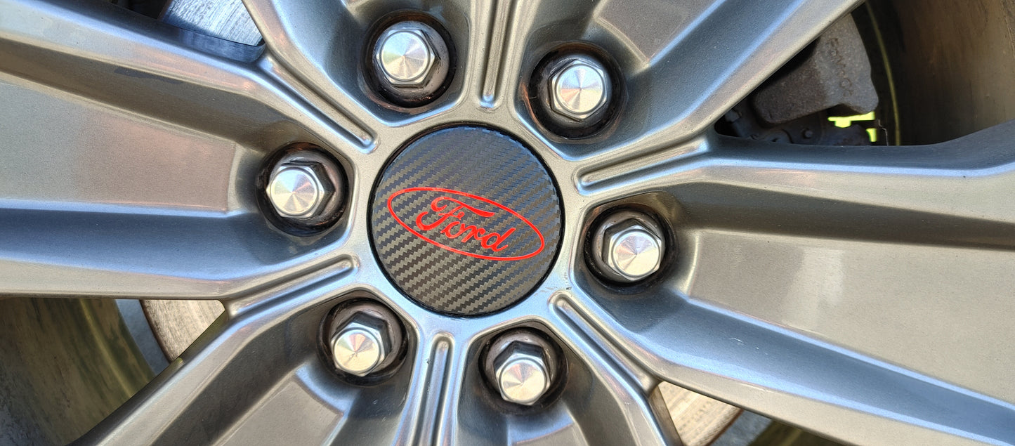 Ford Wheel Hub Cap Rim Emblem Overlay DECALS Compatible With Ford | Set of 4