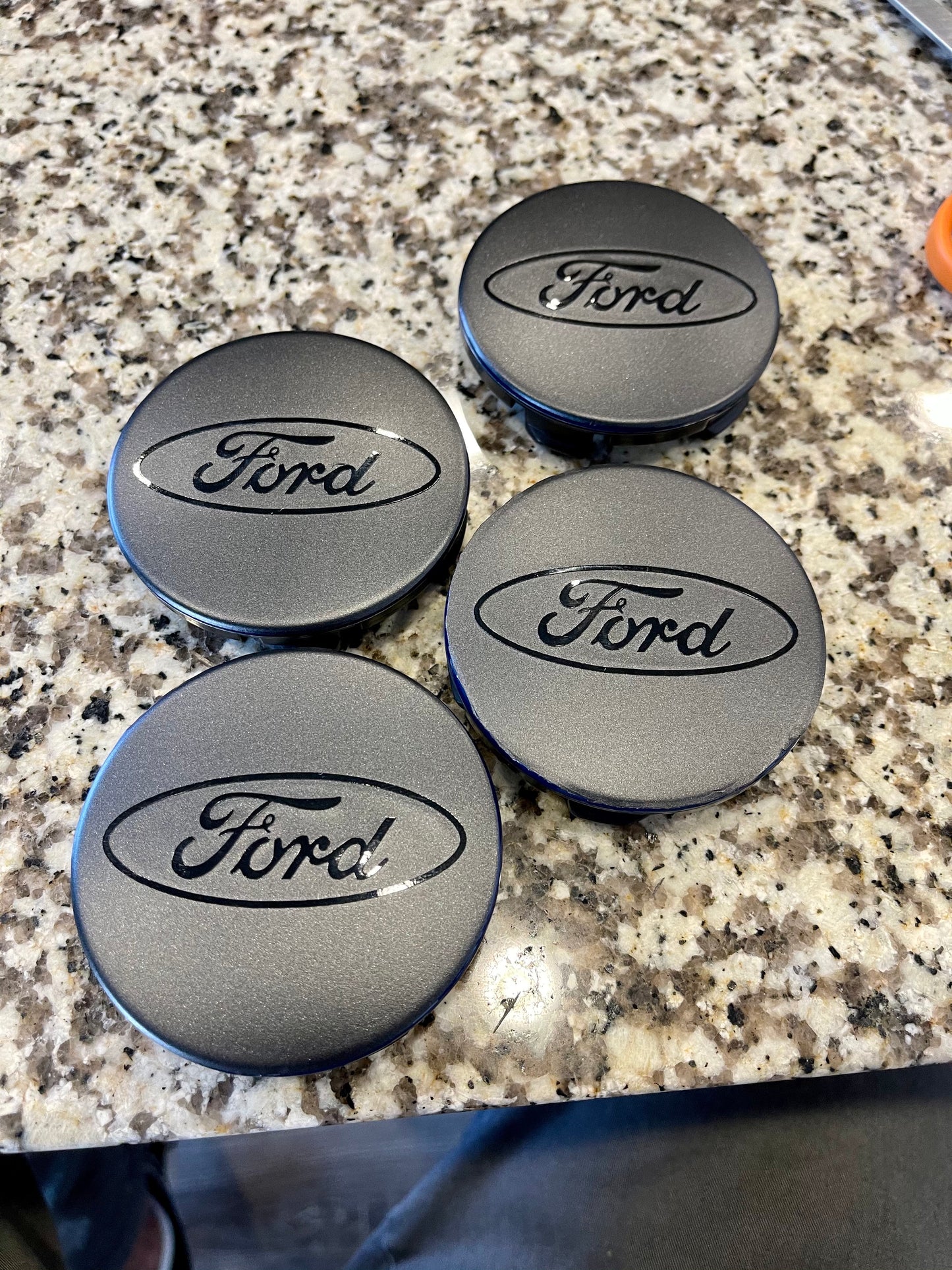 Ford Wheel Hub Cap Rim Emblem Overlay DECALS Compatible With Ford | BLACKOUT SET