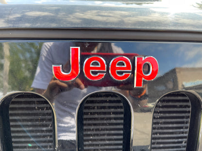 2007-2018 Wrangler FRONT Emblem Overlay DECALS Compatible with Jeep