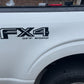FX4 Off Road Truck Fender Vinyl DECALS for Ford F150 F250 | Pair