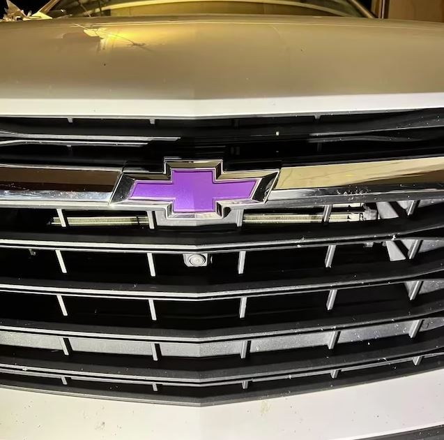 purple chevy traverse emblem overlay