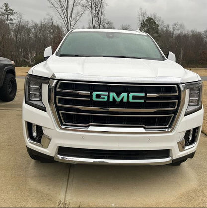 2021-2024 YUKON Precut Emblem Overlay DECALS Compatible With GMC | Front & Rear Set