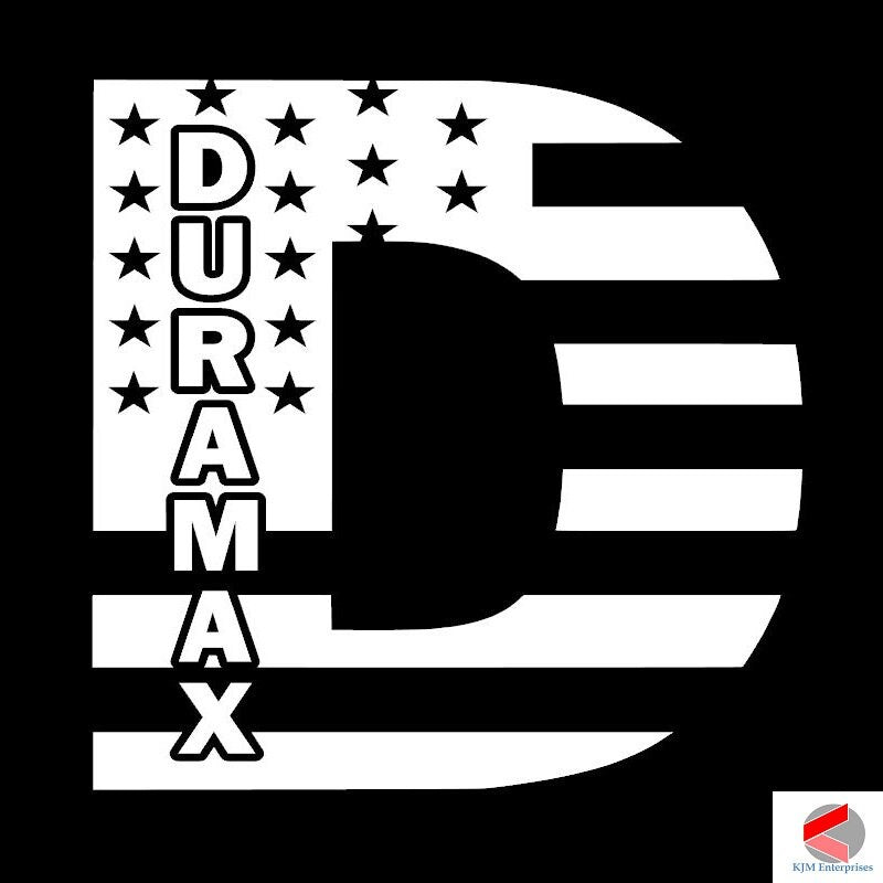 Chevy Duramax Diesel Flag Decal USA