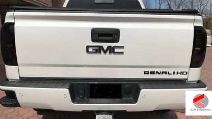 2014-2018 Sierra 1500 Precut Emblem Overlay DECALS Compatible With GMC Sierra 1500 | Front & Rear Set