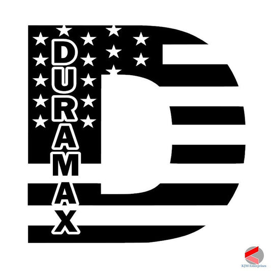 Chevy Duramax Diesel Flag Decal USA