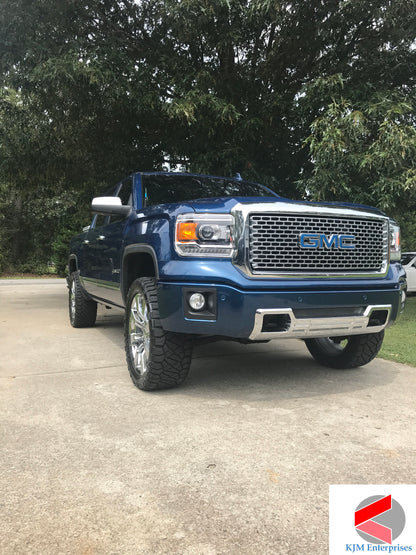 2014-2018 Sierra 1500 Precut Emblem Overlay DECALS Compatible With GMC Sierra 1500 | Front & Rear Set