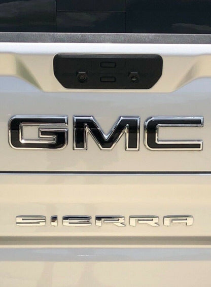 2019 2020 2021 2022 2023 Sierra 1500 Precut Emblem Overlay DECALS Compatible With GMC Sierra 1500 | Front & Rear Set