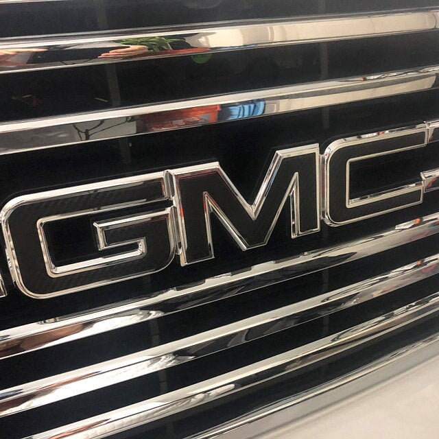 Gloss White Front Grill & Rear Emblem Overlay Kit Decal For GMC Sierra / Yukon (2007-2017)