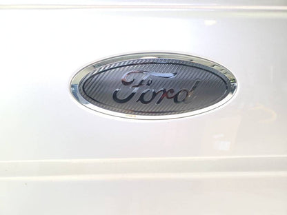 2015-2023 F150 Carbon Blackout Emblem Overlay DECALS Compatible with Ford F-150 | Front & Rear Set