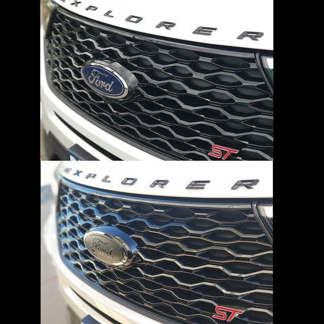2018-2021 Expedition BLACKOUT Emblem Overlay DECALS Compatible with Ford | Front & Rear Set
