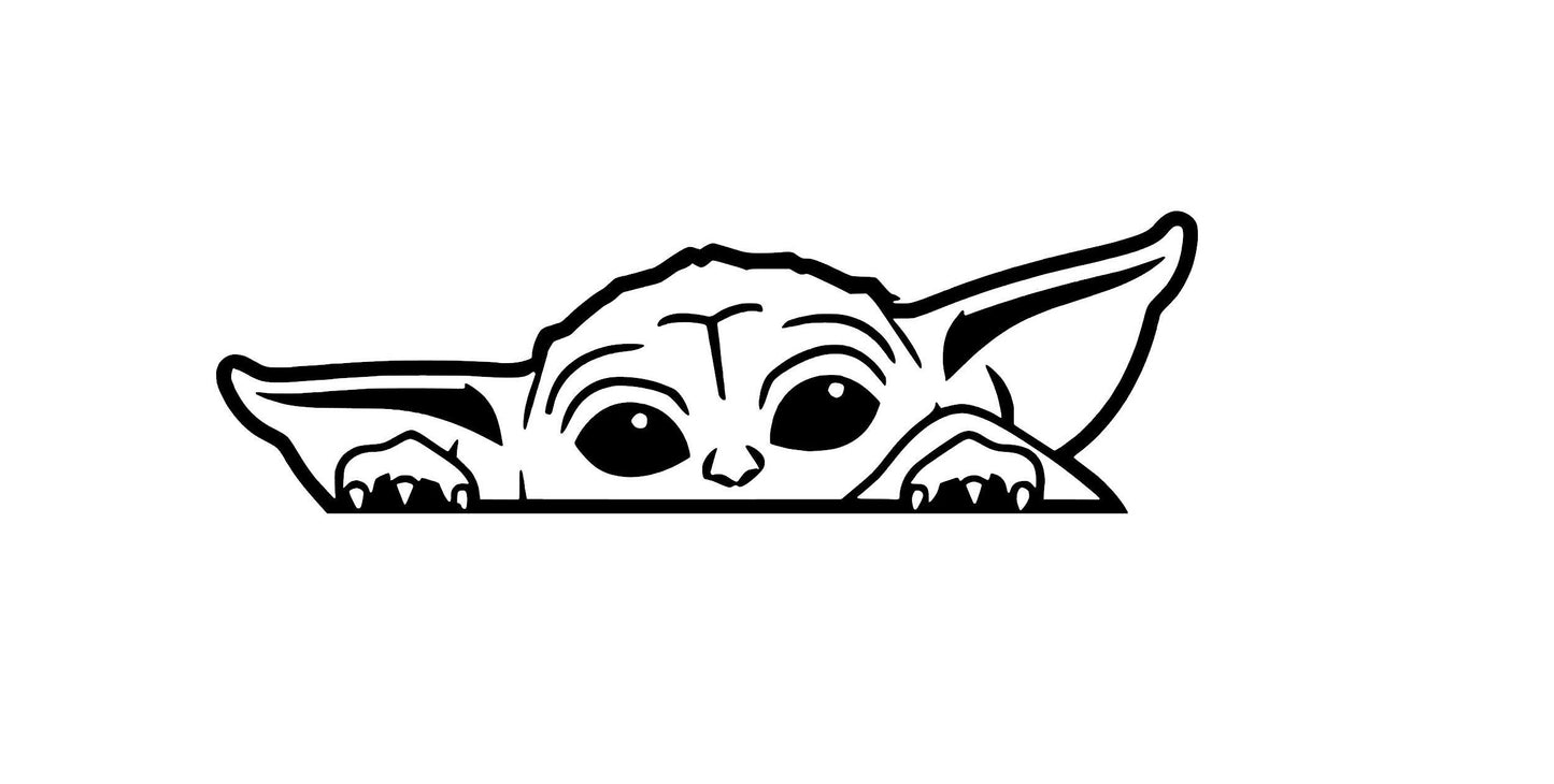 Baby Yoda Star Wars Mandalorian Vinyl Decal Window Bumper Sticker