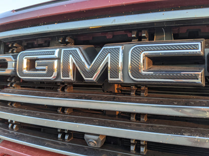 2020 2021 2022 2023 Sierra 2500 Precut Emblem Overlay DECALS Compatible With GMC Sierra 2500 | Front & Rear Set