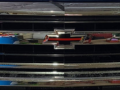 Precut RED LINE Bowtie DECALS For Chevy Silverado Tahoe Colorado Emblem