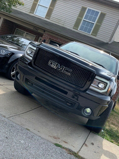 2007-2013 Sierra 1500 Precut Overlay DECALS Compatible With GMC Sierra 1500 Emblems | Front & Rear Set