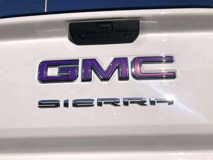 2019 2020 2021 2022 2023 Sierra 1500 Precut Emblem Overlay DECALS Compatible With GMC Sierra 1500 | Front & Rear Set