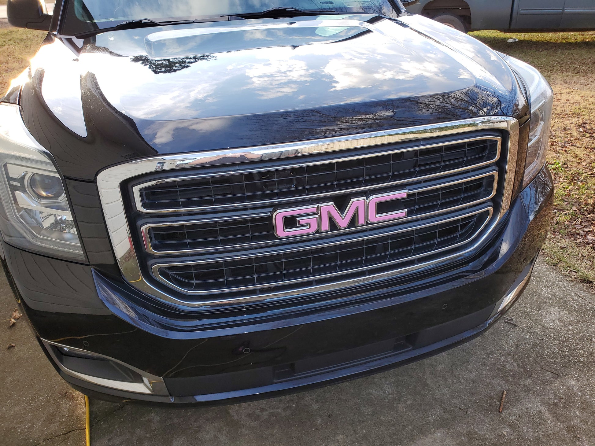 2015-2020 YUKON Precut Overlay DECALS Compatible With GMC Emblems | Front & Rear Set