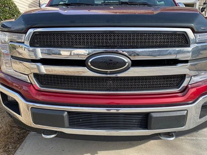 2015-2023 F150 Carbon Blackout Emblem Overlay DECALS Compatible with Ford F-150 | Front & Rear Set