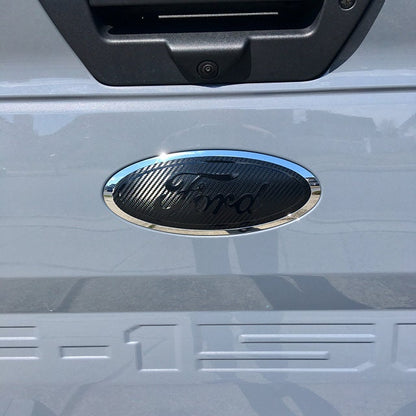 2017-2019 f250 f350 Carbon Blackout Emblem Overlay DECALS 