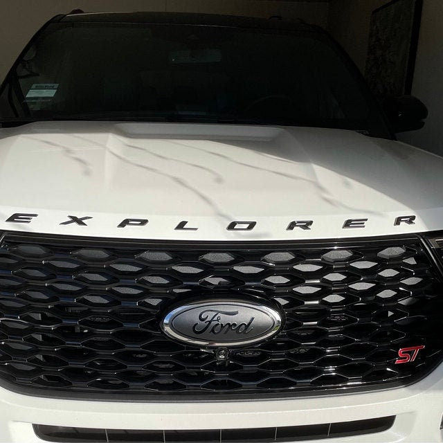 2020-2022 Explorer BLACKOUT Emblem Overlay DECALS Compatible with Ford | Front & Rear Set