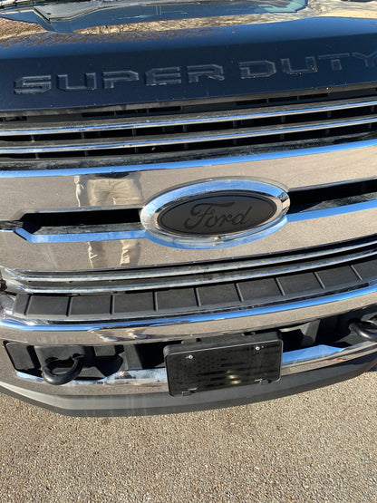2017-2019 F250 F350 BLACKOUT Emblem Overlay DECALS Compatible with Ford | Grille & Tailgate Set