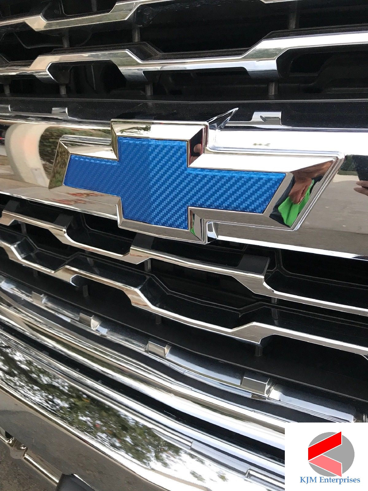 2016-2018 Silverado 1500 Precut Bowtie Emblem Overlay DECALS Compatible  With Chevy | Front & Rear Set