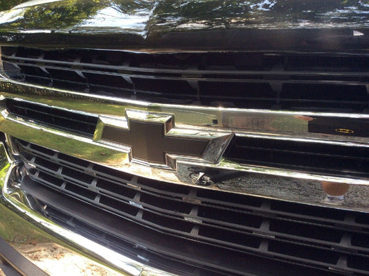 2007-2013 Silverado 1500 Precut Bowtie Emblem Overlay DECALS Compatible With Chevy | Front & Rear Set