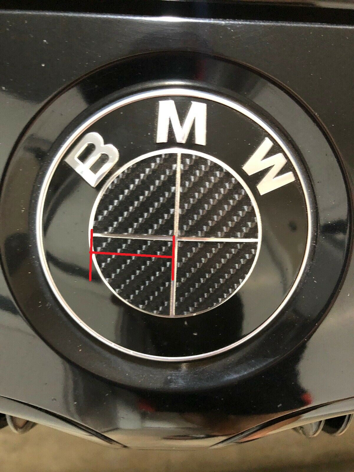 Carbon Fiber Roundel Decal Sticker Emblem overlay fits all BMW Hood + Trunk  5pcs