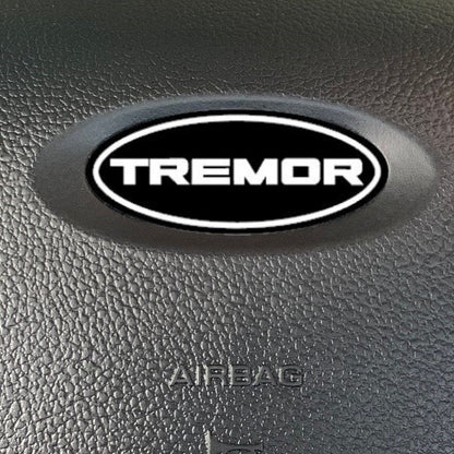 Tremor Steering Wheel Vinyl Decal Compatible with Ford Airbag Emblem Badge Overlay Decal